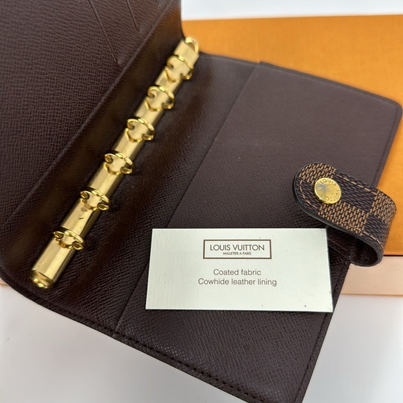 💯 Authentic Louis Vuitton Damier Ebene Agenda PM - Picture 7 of 13